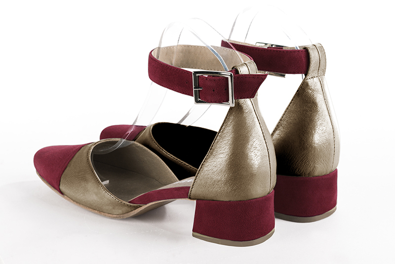 Burgundy and hotsell gold pumps